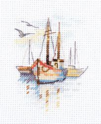 0-196 Набор для вышивания Алиса "Лодки на рассвете"