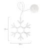 Световая фигура на присоске ЗОЛОТАЯ СКАЗКА "Снежинка", 12 LED, на батарейках, теплый белый, 591274
