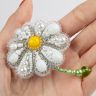 БП-323 Набор для изготовления броши Crystal Art "Ромашка"