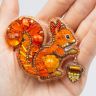 БП-326 Набор для изготовления броши Crystal Art "Белочка"