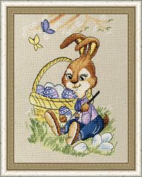 Д-063 Набор для вышивания Золотое Руно "Пасхальный кролик" по мотивам картины Э.Молявко
