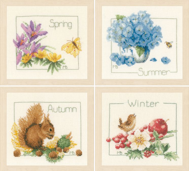 PN-0173621 Набор для вышивания LANARTE "4 Seasons set of 4" (4 набора)