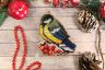 набор для вышивания "Щепка" Ёлочная игрушка. Синица О-071