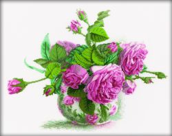 М202 Набор для вышивания РТО "Романтичные розы"