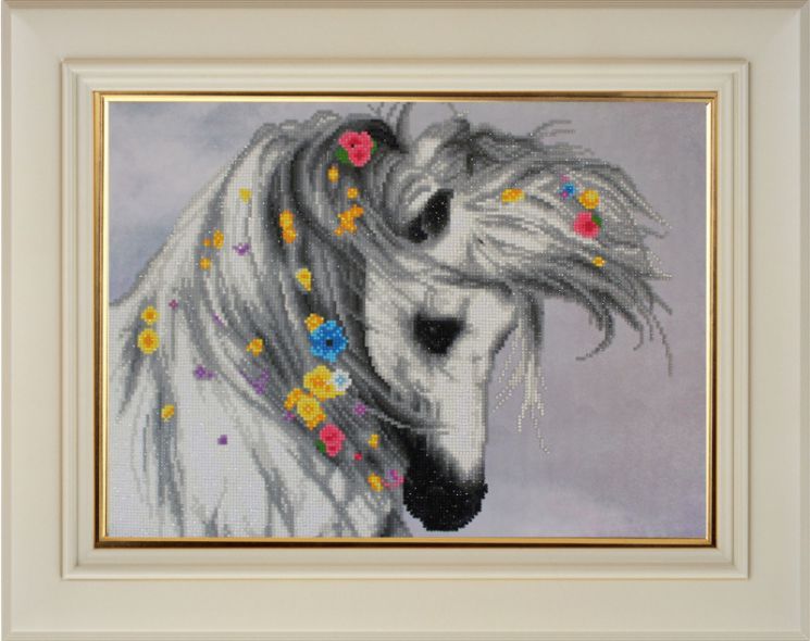 Алмазная мозаика Color Kit "Белая лошадка" 10020
