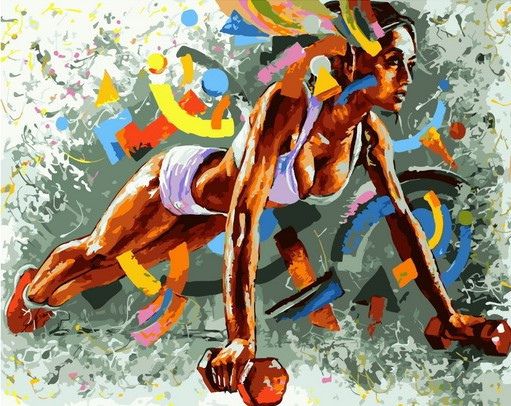  Картина по номерам "Спортивная девушка", MCA1320 40х50 см