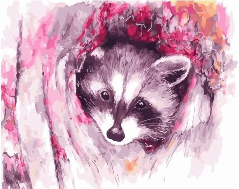 GX33920 Картина по номерам Paintboy "Милый енот"