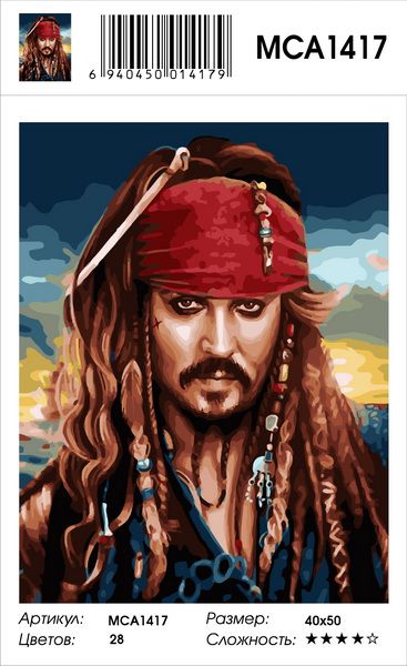Картина по номерам  "Морской разбойник", MCA1417 40х50 см