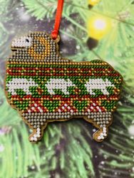 Сами с усами. Набор для вышивания "Барашек "Мишкин Новый год" 8,5х8, арт. С006-09 