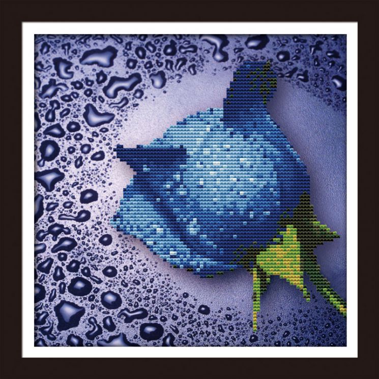 Алмазная мозаика Color Kit "Синяя роза" 80210
