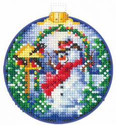 Н-25 Набор для вышивания Сделай Своими Руками "Новогодние шары. Снеговик"