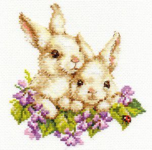 Набор для вышивания Алиса "Крольчата" 1-11