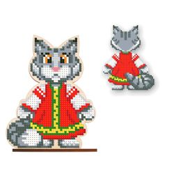 Набор для вышивания WoodStitch "Кошка",  9,5*12, SK-009