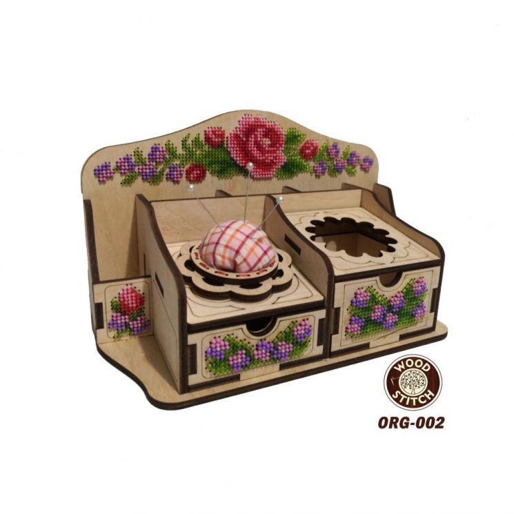 Набор для вышивания WoodStitch "Органайзер игольница-2", 22*11*12, ORG-002