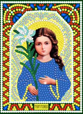 ИМА5-005 Алмазная мозаика ТМ НАСЛЕДИЕ "Богородица Трилетствующая"