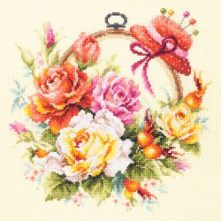 100-122 Набор для вышивания Чудесная игла "Розы для мастерицы"