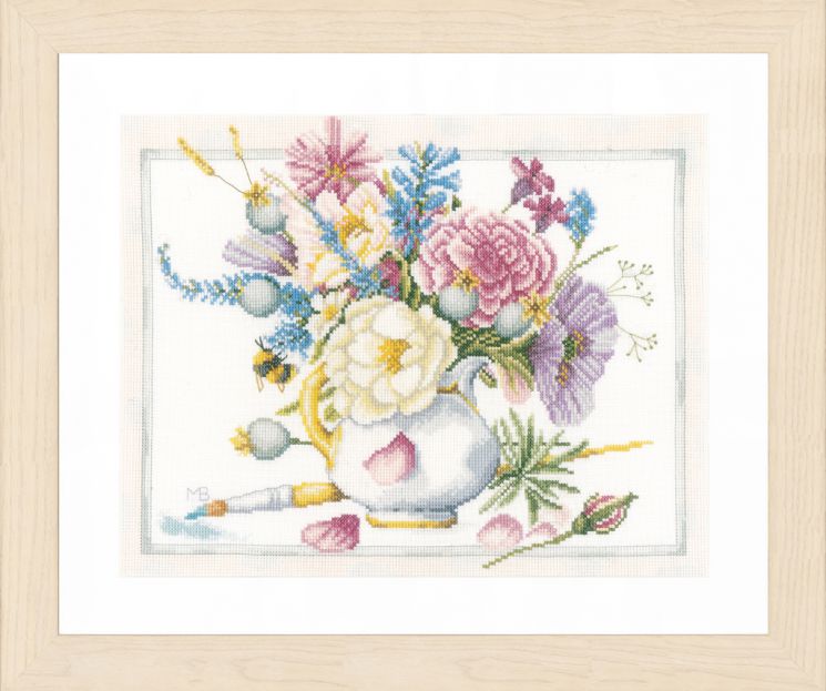 PN-0165375 Набор для вышивания LANARTE "Flowers in white pot"