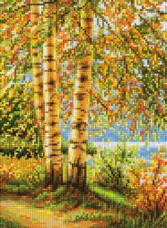 БСА3-170 Алмазная мозаика ТМ Наследие "Осенние березы"