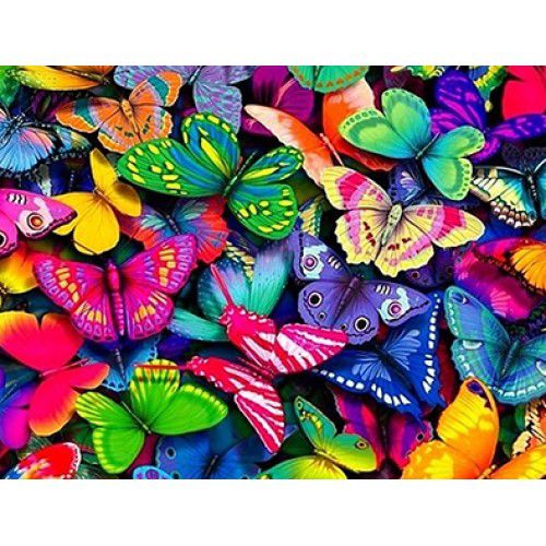 Алмазная мозаика Гранни "Разноцветные бабочки" Ag404