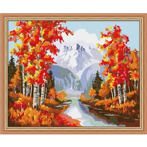 Картина по номерам Mengley "Осень на реке" MG013