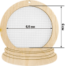 Заготовка для вышивания нитками на канве FLH-028 8.5*9.5см