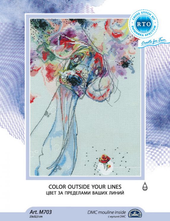 Набор для вышивания РТО "Цвет за пределами ваших линий" M703