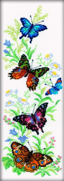 Набор для вышивания крестом РТО "Порхающие бабочки" М147